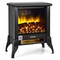 Costway 18'' Electric Fireplace Stove Freestanding Heater W/ Flame Effect 1400W
